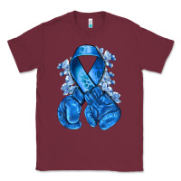Burgundy blueribbon with boxing gloves Classic Tee - NancyCooperArtShop