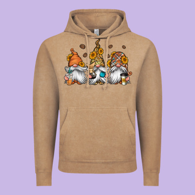 Coffee Gnomes Vintage Hoodie Designed By Jasminsmagicworld