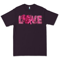 Plum Breast Cancer Love Premium Tee - texasbilliewilder