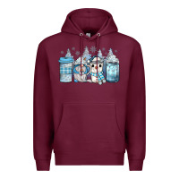 Burgundy winter coffee Premium Hoodie - JahusDesignShop