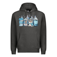 Charcoal Heather winter coffee Premium Hoodie - JahusDesignShop