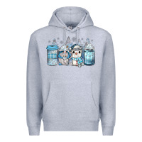 Heather Grey winter coffee Premium Hoodie - JahusDesignShop