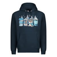 Navy winter coffee Premium Hoodie - JahusDesignShop