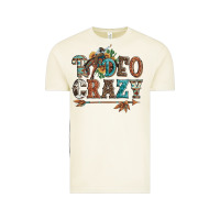 Rodeo Crazy Bucking Bronco Cowboy Vintage Tee | Teevron