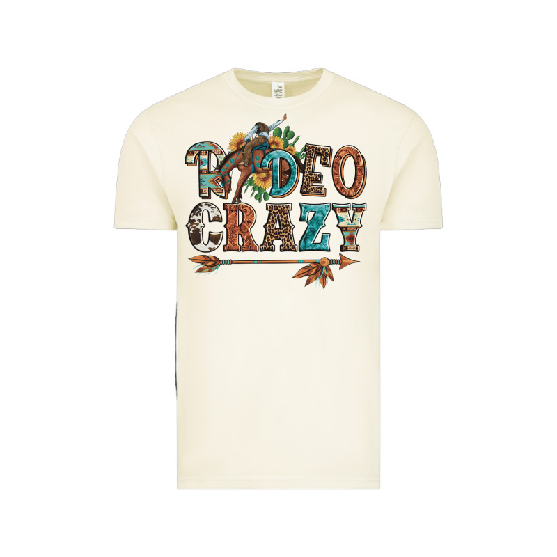 Rodeo Crazy Bucking Bronco Cowboy Vintage Tee by Artiststas | Teevron