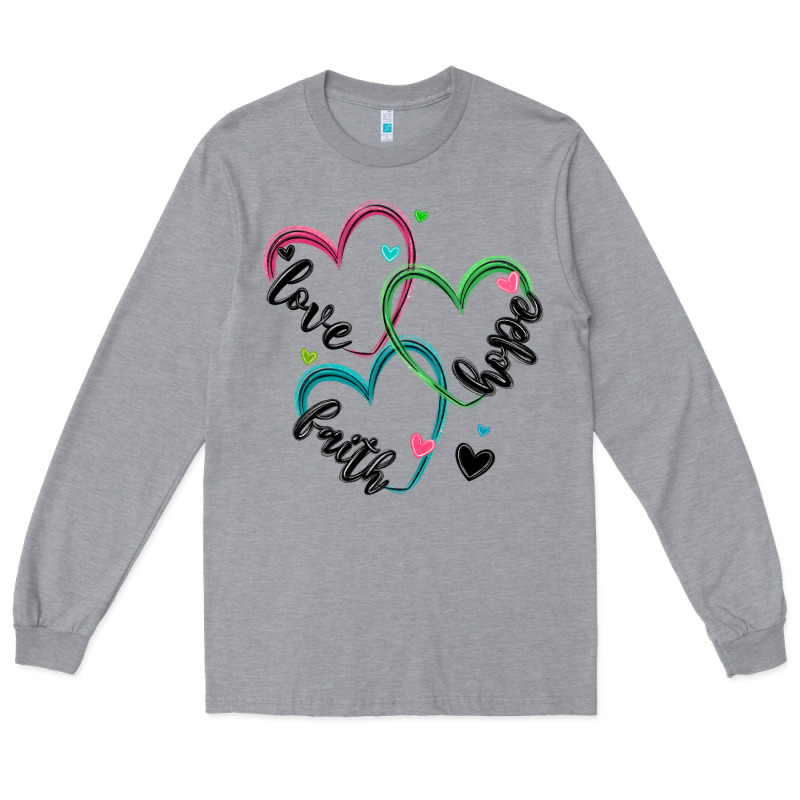 Faith Hope Love Long Sleeve Tee by MaliasSmallBusiness | Teevron