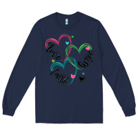 Navy faith hope love Long Sleeve Tee - MaliasSmallBusiness