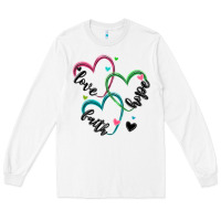 White faith hope love Long Sleeve Tee - MaliasSmallBusiness