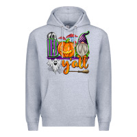 Heather Grey Boo Y'all Premium Hoodie - texasbilliewilder