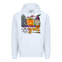 White Boo Y'all Premium Hoodie - texasbilliewilder