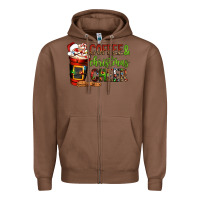 Chestnut Coffee and Christmas cheer Zipper Hoodie - NancyCooperArtShop