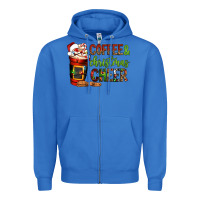 True Royal Coffee and Christmas cheer Zipper Hoodie - NancyCooperArtShop