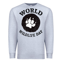 Heather Grey World Wildlife Day Premium Sweatshirt - Bettercallsaul