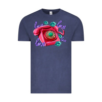 Vintage Denim love balloons and pink valentines telephone Vintage Tee - AdoDesignShop