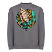 Storm western praying hands prayer rosary  faith cross Heavyweight Sweatshirt - BarkalooDesign