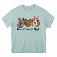 Arona peace love beagle Heavy Core Tee - RanaPortraitStore