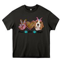 Asphalt peace love beagle Heavy Core Tee - RanaPortraitStore