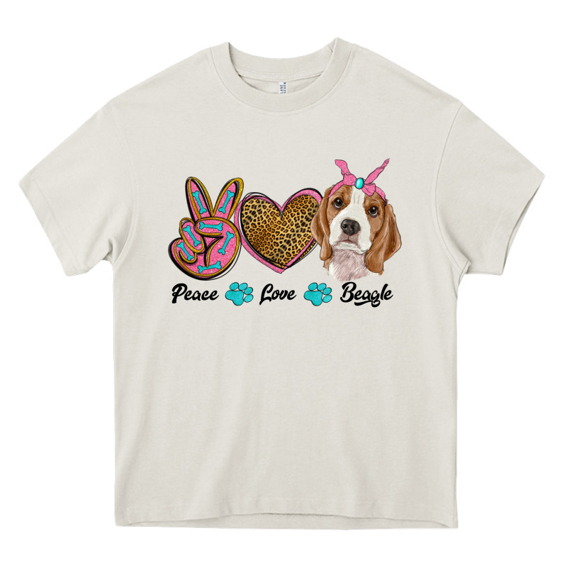Peace Love Beagle Heavy Core Tee by RanaPortraitStore | Teevron