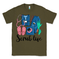 Army Green Scrub Life Nurse Classic Tee - LillyAllenDesigns