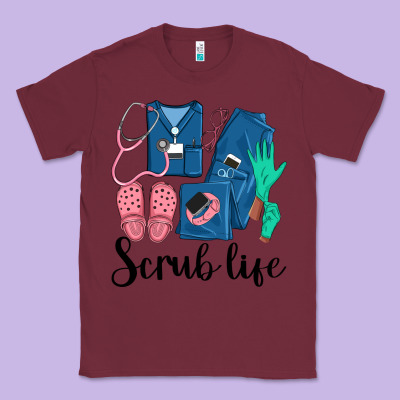 Scrub Life Nurse Classic Tee Designed By Lillyallendesigns