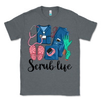 Charcoal Heather Scrub Life Nurse Classic Tee - LillyAllenDesigns