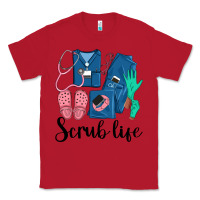 Red Scrub Life Nurse Classic Tee - LillyAllenDesigns
