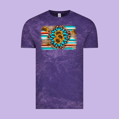 Gemstone Sunflower Background Vintage Tee Designed By Adodesignshop
