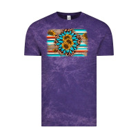 Cloud Purple gemstone sunflower background Vintage Tee - AdoDesignShop