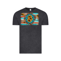 Vintage Black gemstone sunflower background Vintage Tee - AdoDesignShop