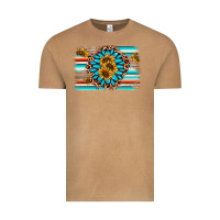 Vintage Camel gemstone sunflower background Vintage Tee - AdoDesignShop