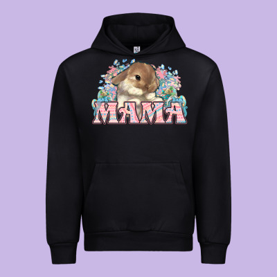 Easter Bunny Mama  Mother's Day Urban Hoodie Designed By Howdyjamesfarm