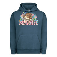 Pigment Midnight Navy Easter Bunny Mama  mother's day Urban Hoodie - HowdyJamesFarm
