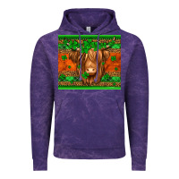 Cloud Purple st patricks day long haired cow Vintage Hoodie - Jasminsmagicworld