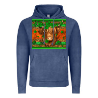 Vintage Denim st patricks day long haired cow Vintage Hoodie - Jasminsmagicworld