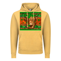 Vintage Mustard st patricks day long haired cow Vintage Hoodie - Jasminsmagicworld