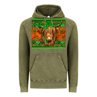Vintage Olive st patricks day long haired cow Vintage Hoodie - Jasminsmagicworld