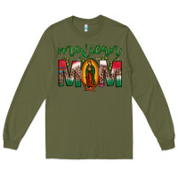 Army Green mexican mom our lady of guadalupe leopard Long Sleeve Tee - JahusDesignShop