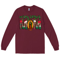 Burgundy mexican mom our lady of guadalupe leopard Long Sleeve Tee - JahusDesignShop