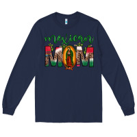 Navy mexican mom our lady of guadalupe leopard Long Sleeve Tee - JahusDesignShop