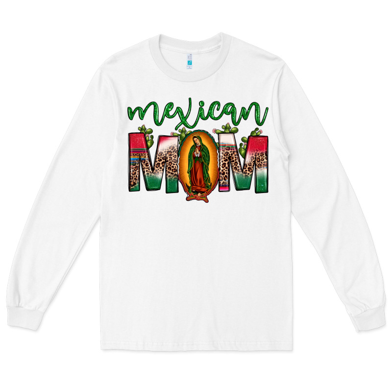 Mexican Mom Our Lady Of Guadalupe Leopard Long Sleeve Tee by JahusDesignShop | Teevron