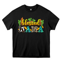Black blessed mama Heavy Core Tee - Zillion Design Studio