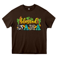 Chocolate Brown blessed mama Heavy Core Tee - Zillion Design Studio