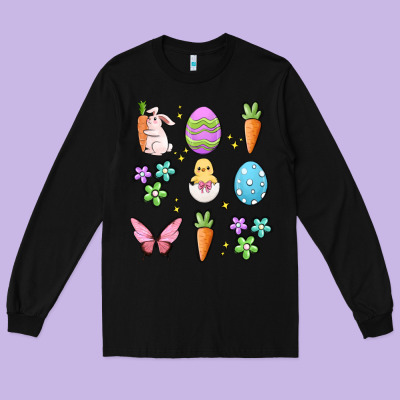 Easter Elementary Long Sleeve Tee Designed By Maliassmallbusiness