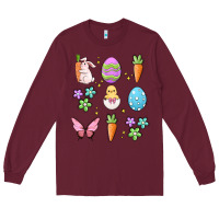 Burgundy easter elementary Long Sleeve Tee - MaliasSmallBusiness