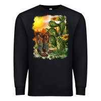Black western boots with cactus and desert Premium Sweatshirt - RanaPortraitStore
