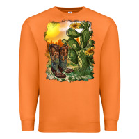 Carrot western boots with cactus and desert Premium Sweatshirt - RanaPortraitStore