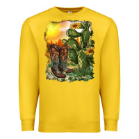 Lemon western boots with cactus and desert Premium Sweatshirt - RanaPortraitStore