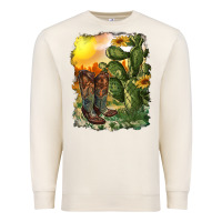 Sandshell western boots with cactus and desert Premium Sweatshirt - RanaPortraitStore