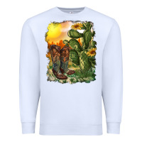 White western boots with cactus and desert Premium Sweatshirt - RanaPortraitStore