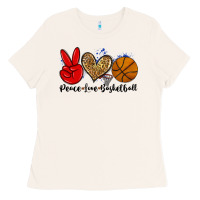 Peace Love Basketball Ladies Tee | Teevron